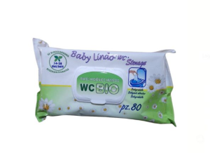 Papel higiénico húmedo baby lindo biodegradable.